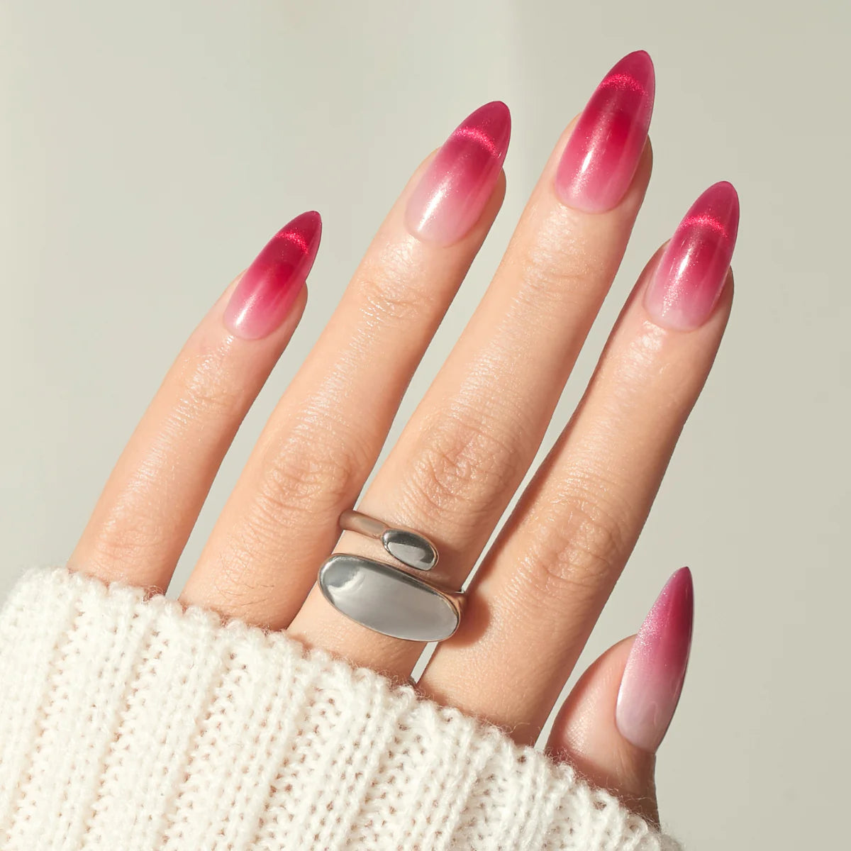Rosie Pink Almond Nails