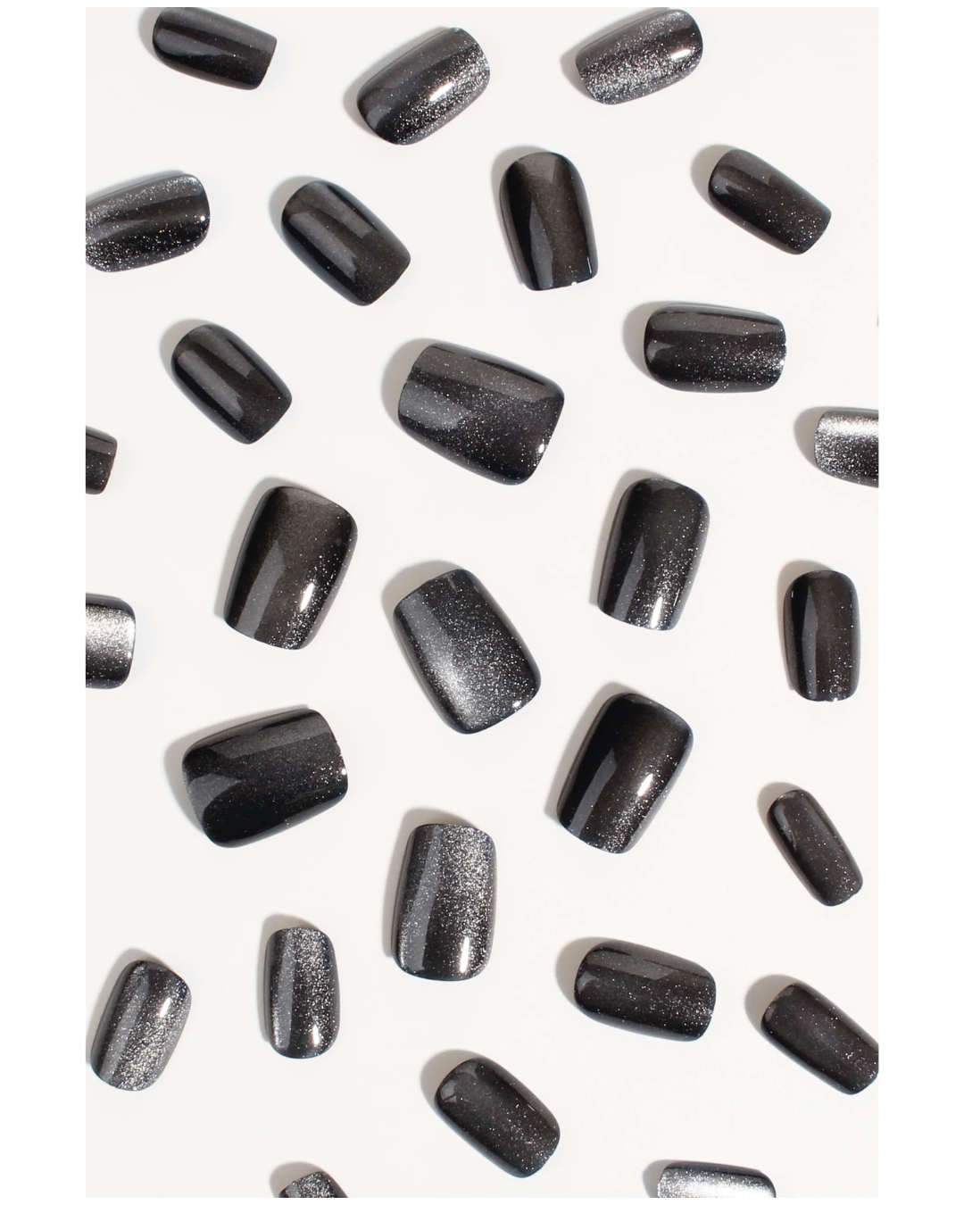 Luna Grey Shimmer Nails