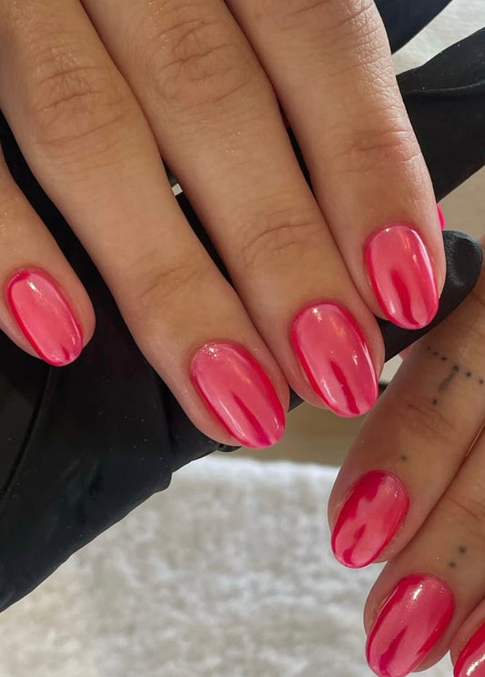 Isla Chrome Oval Nails